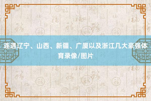 连遇辽宁、山西、新疆、广厦以及浙江几大豪强体育录像/图片