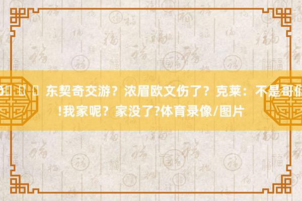 🙃东契奇交游？浓眉欧文伤了？克莱：不是哥们!我家呢？家没了?体育录像/图片
