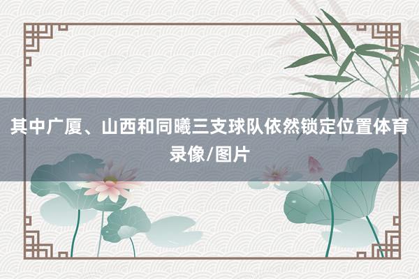 其中广厦、山西和同曦三支球队依然锁定位置体育录像/图片