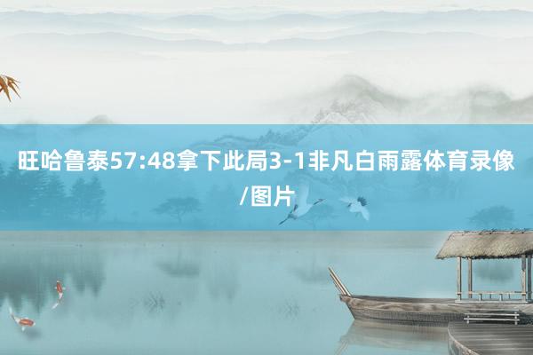 旺哈鲁泰57:48拿下此局3-1非凡白雨露体育录像/图片