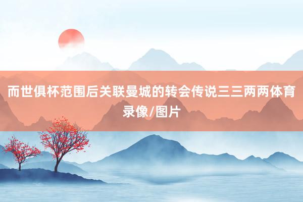 而世俱杯范围后关联曼城的转会传说三三两两体育录像/图片