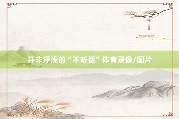 并非浮浅的“不听话”体育录像/图片