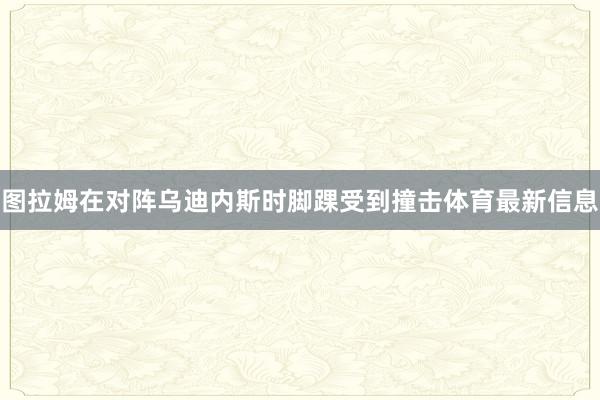 图拉姆在对阵乌迪内斯时脚踝受到撞击体育最新信息