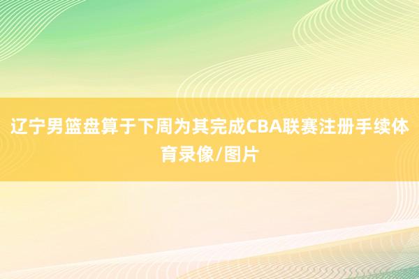 辽宁男篮盘算于下周为其完成CBA联赛注册手续体育录像/图片
