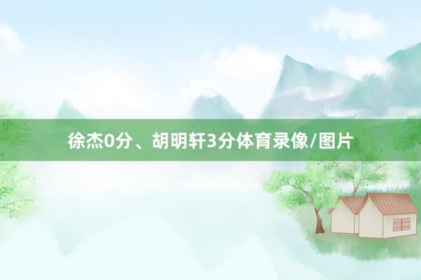 徐杰0分、胡明轩3分体育录像/图片