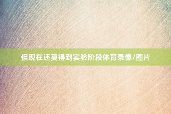 但现在还莫得到实验阶段体育录像/图片